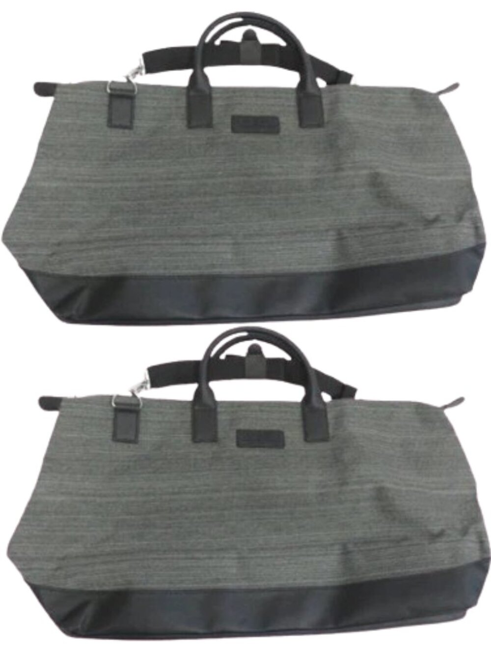 LAB SERIES SKINCARE FOR MEN CANVAS WEEKEND BAG - GREY AND BLACK - 2 PC LOT